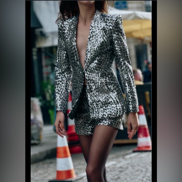 🤍 SEQUINED BLAZER - Picture 5 of 13